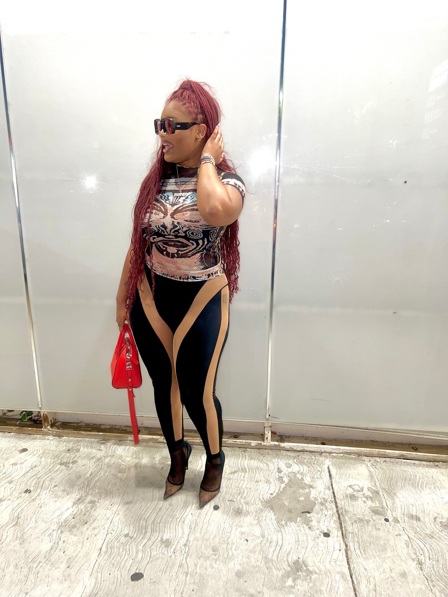 Bomb graphic Mesh Shirt