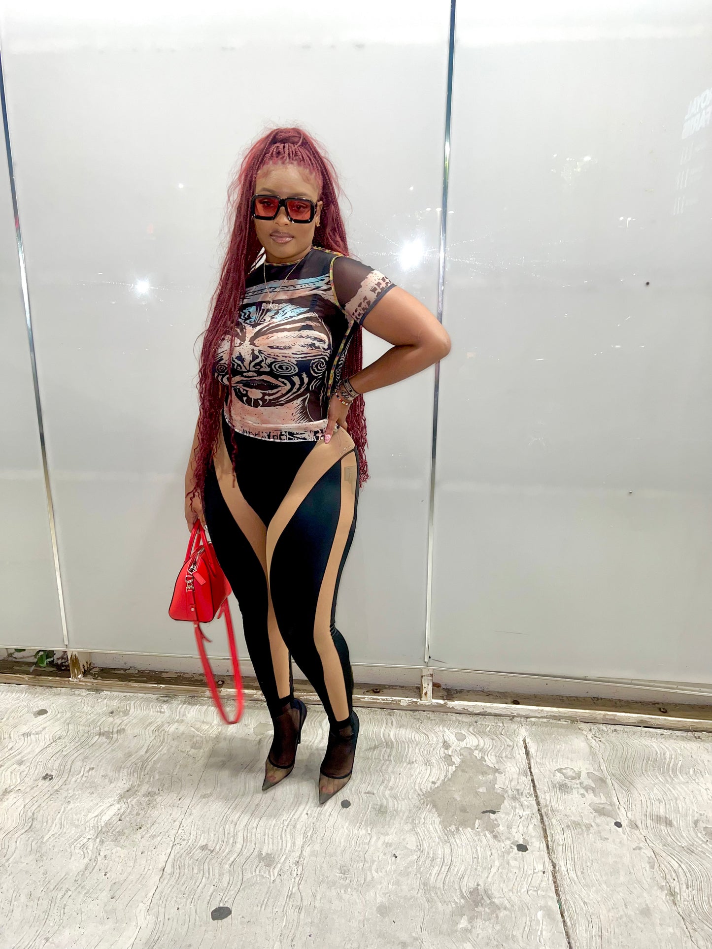 Bomb graphic Mesh Shirt